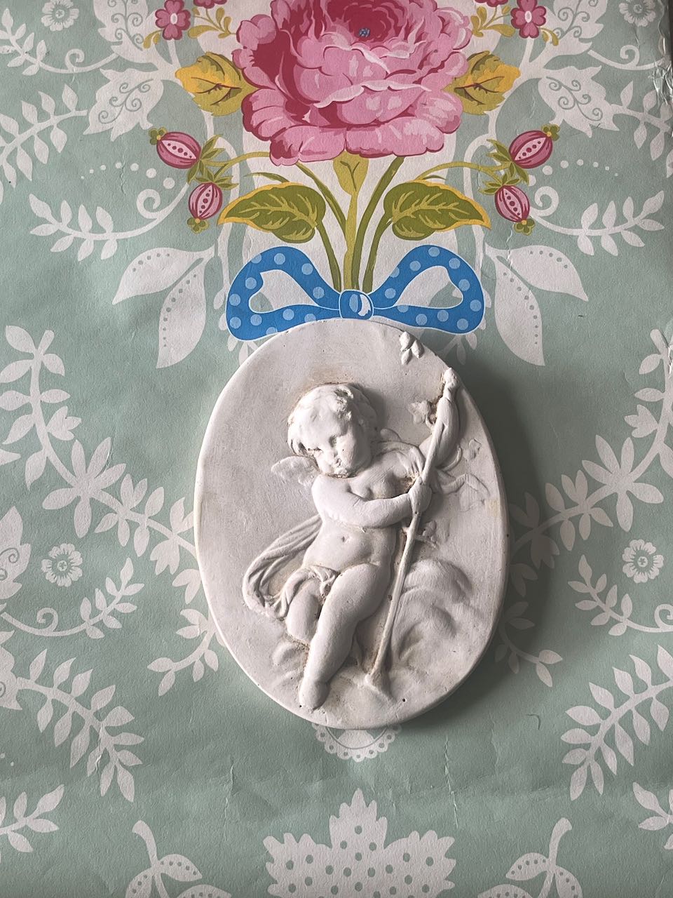 Cherub Plaster plaque
