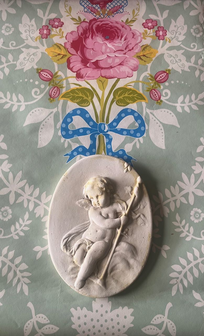 Cherub Plaster plaque