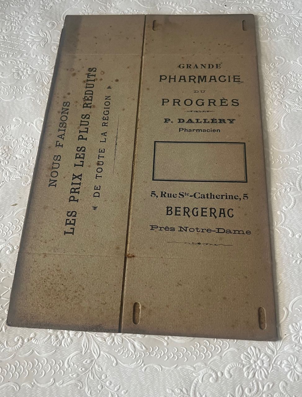 Antique french pharmacy cartons