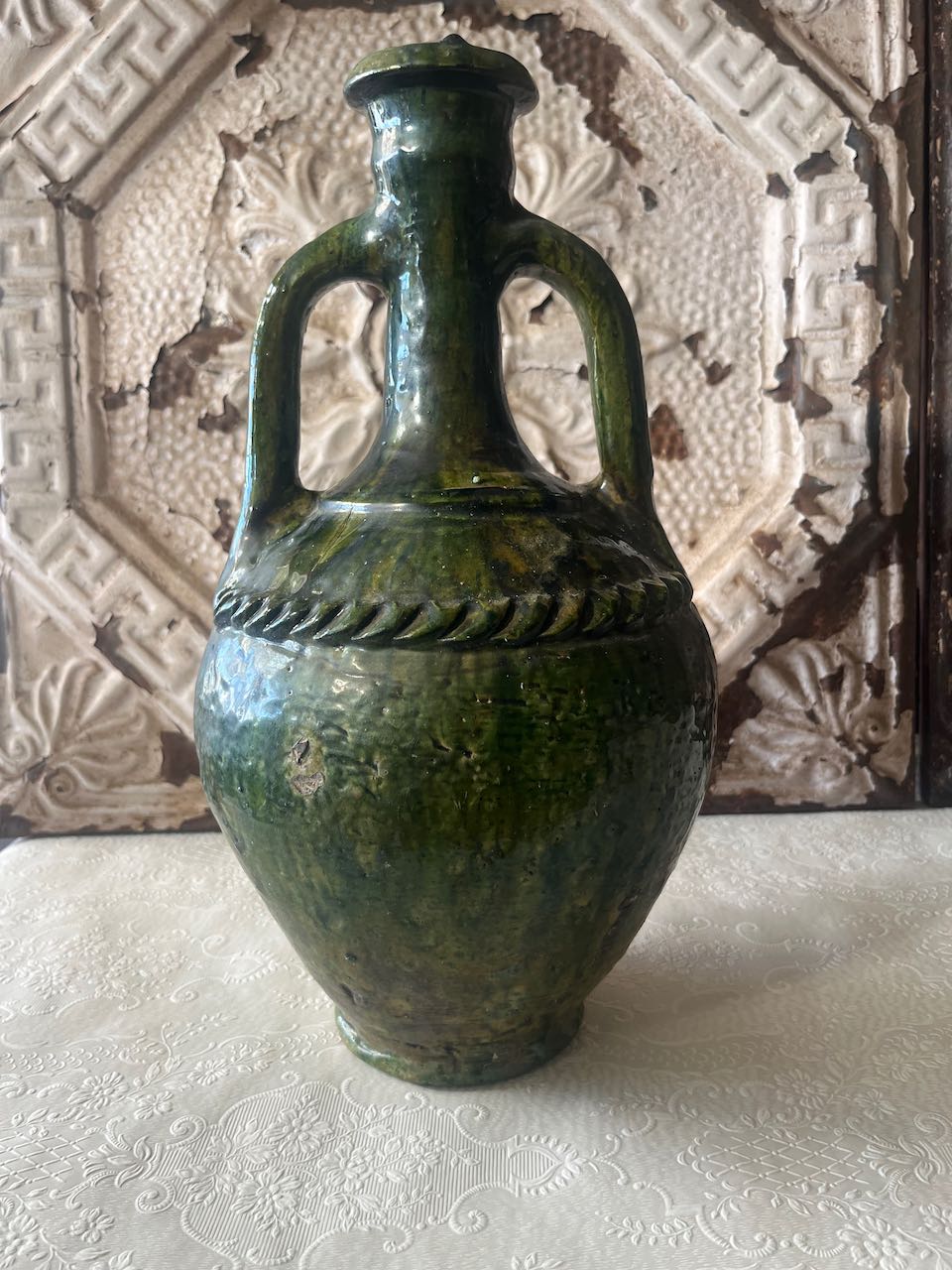 Tall narrow necked moroccan  Tamegroute Urn