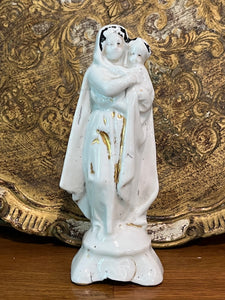 fa4251 French antique religious figure in Paris porcelain