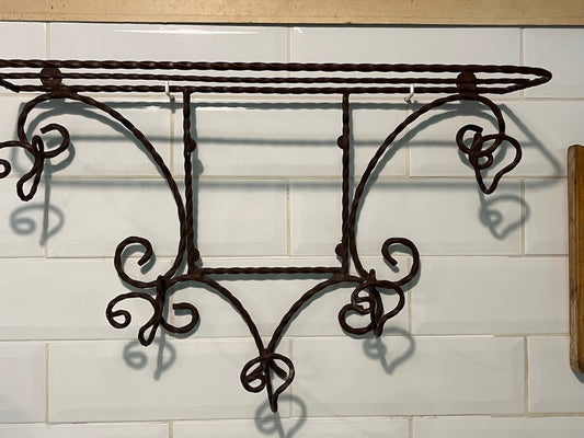 fa4262 Lovely French vintage shelf with hooks