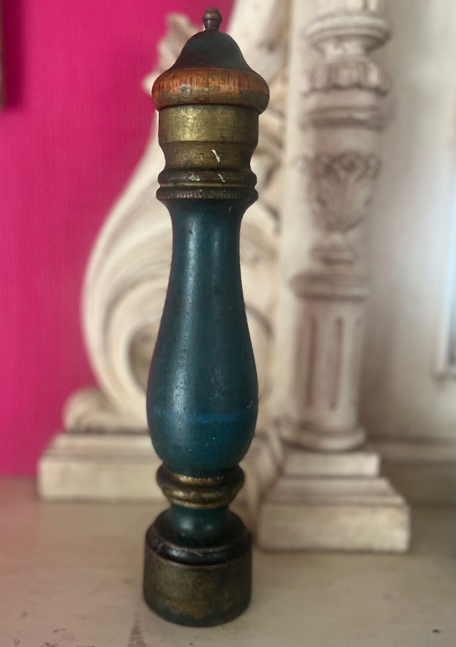 vintage hand-painted Italian Treen pepper mill
