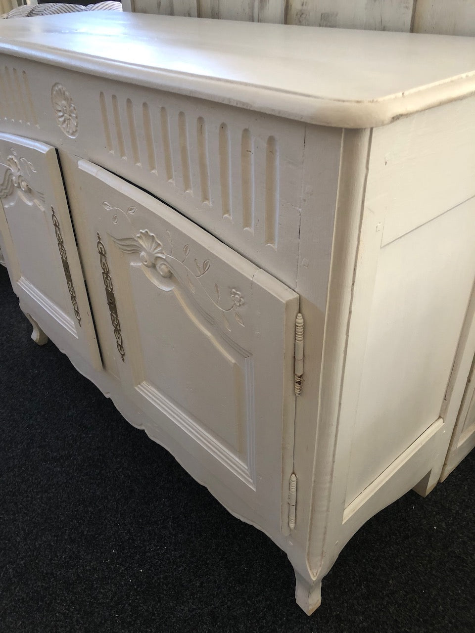 RD Antique French painted Buffet, rustique