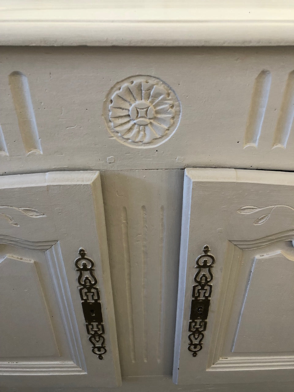 RD Antique French painted Buffet, rustique