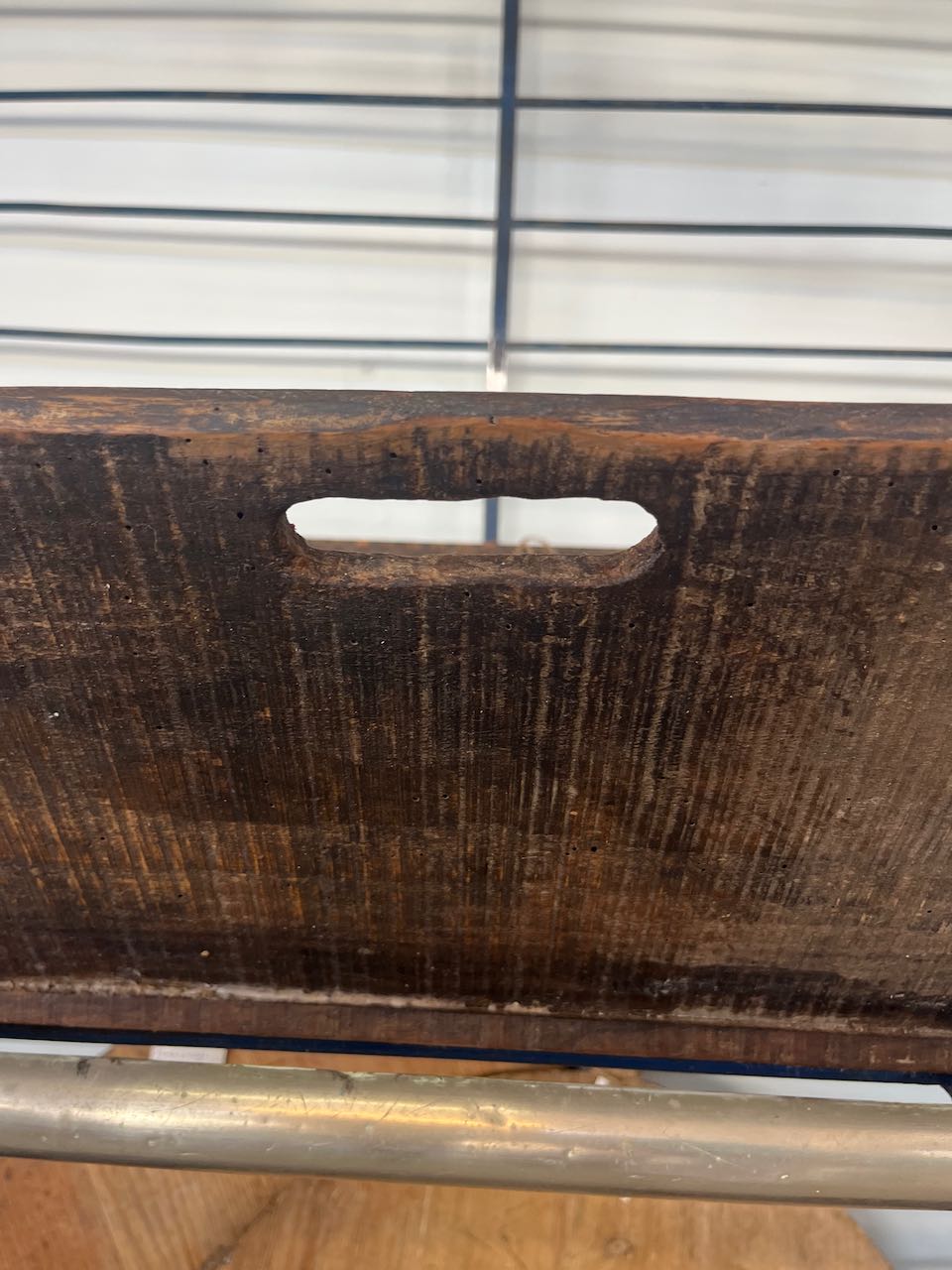 fa4775 French wooden antique grain feeders