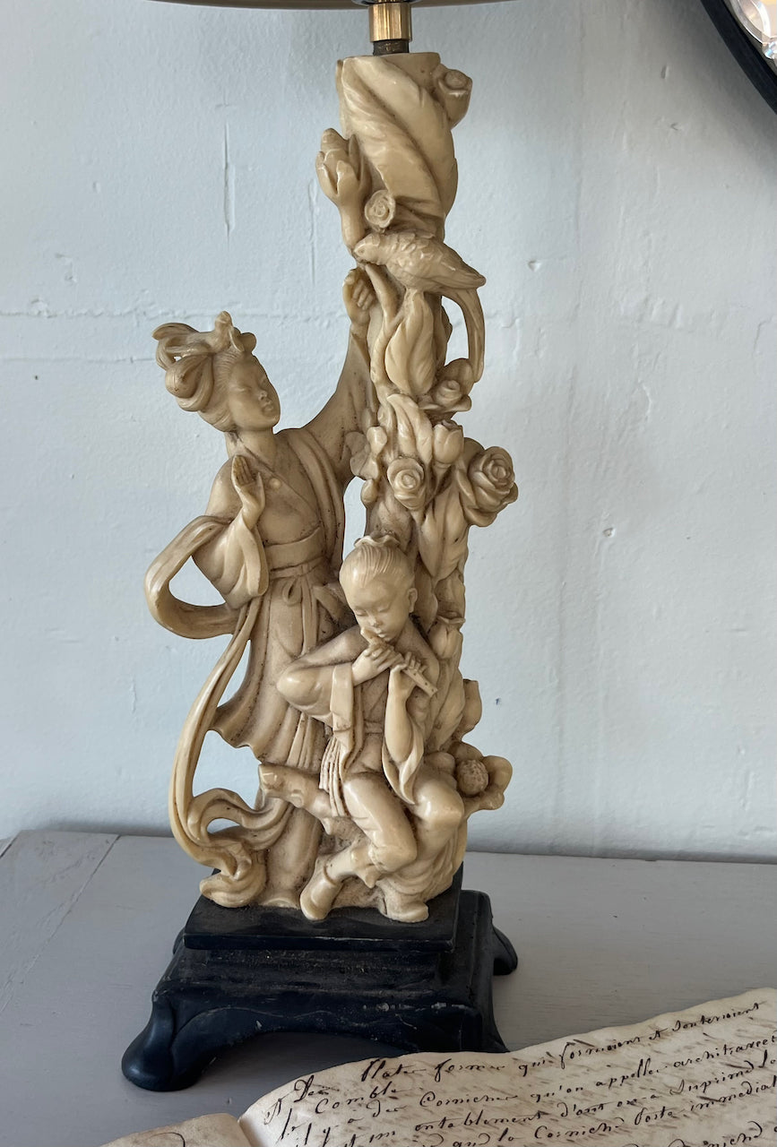 fa4941 Geisha girl pair lamps by A.Santini