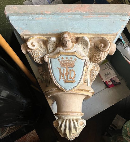 fa4372 Beautiful large antique plinth from a church