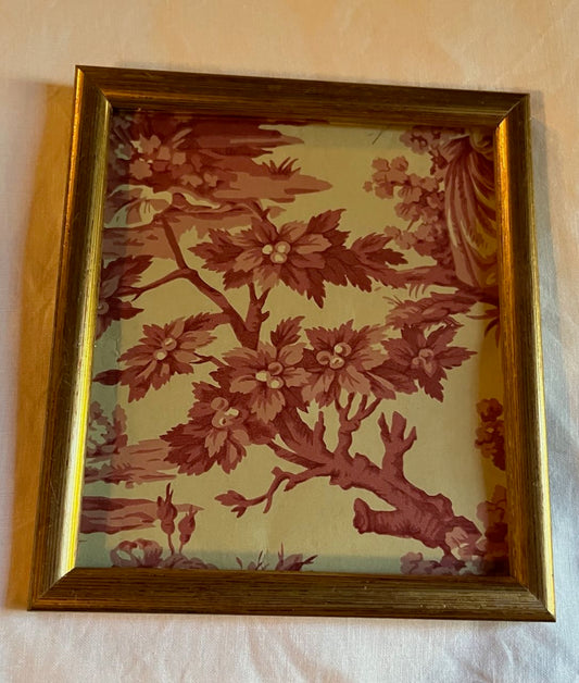 fa4448 french antique block wallpaper 1800’s framed