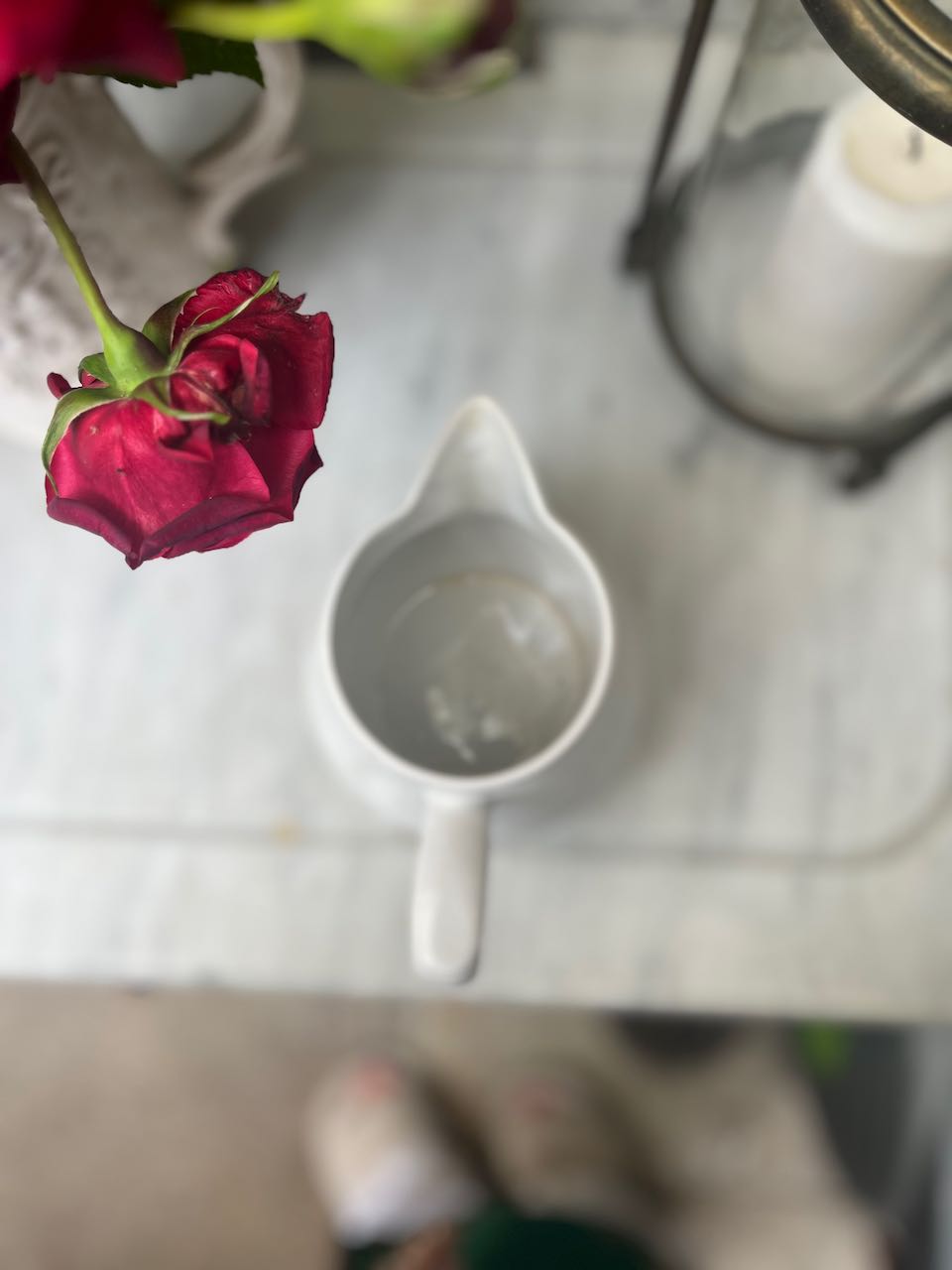 fa534 small white porcelain vintage french milk jug