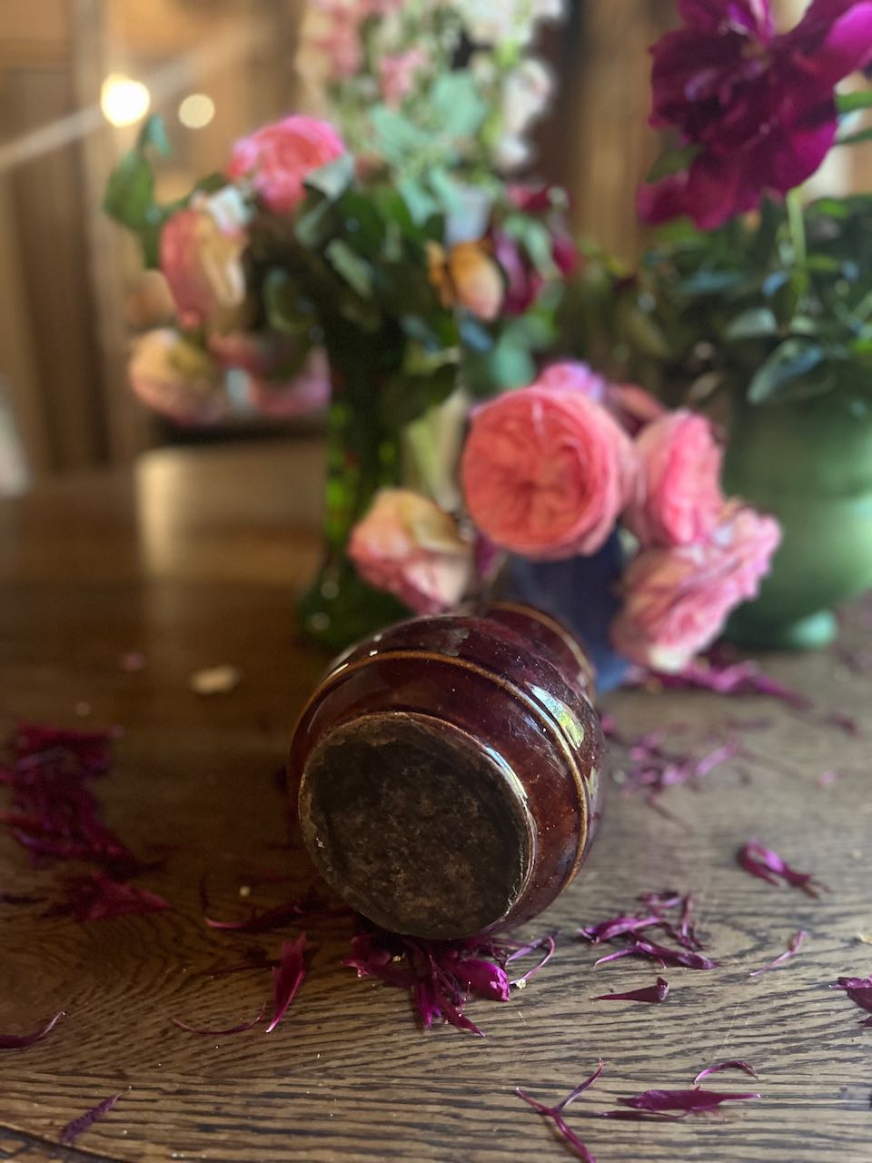 fa527 Treacle coloured French antique milk jug