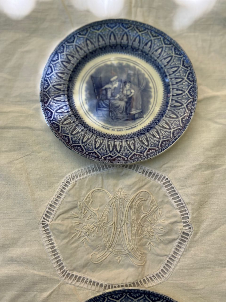 fa4502 blue and white conversation plates