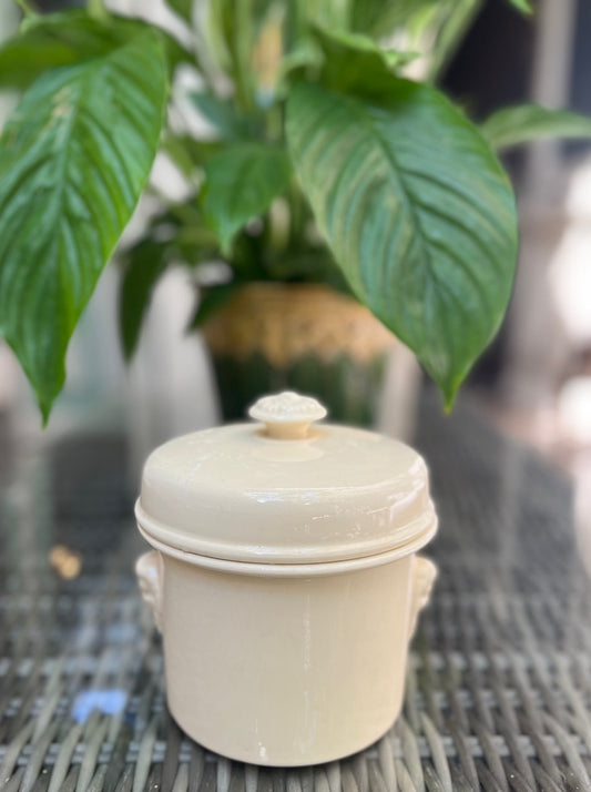 fa540 Beautiful french vintage container with decorative handles