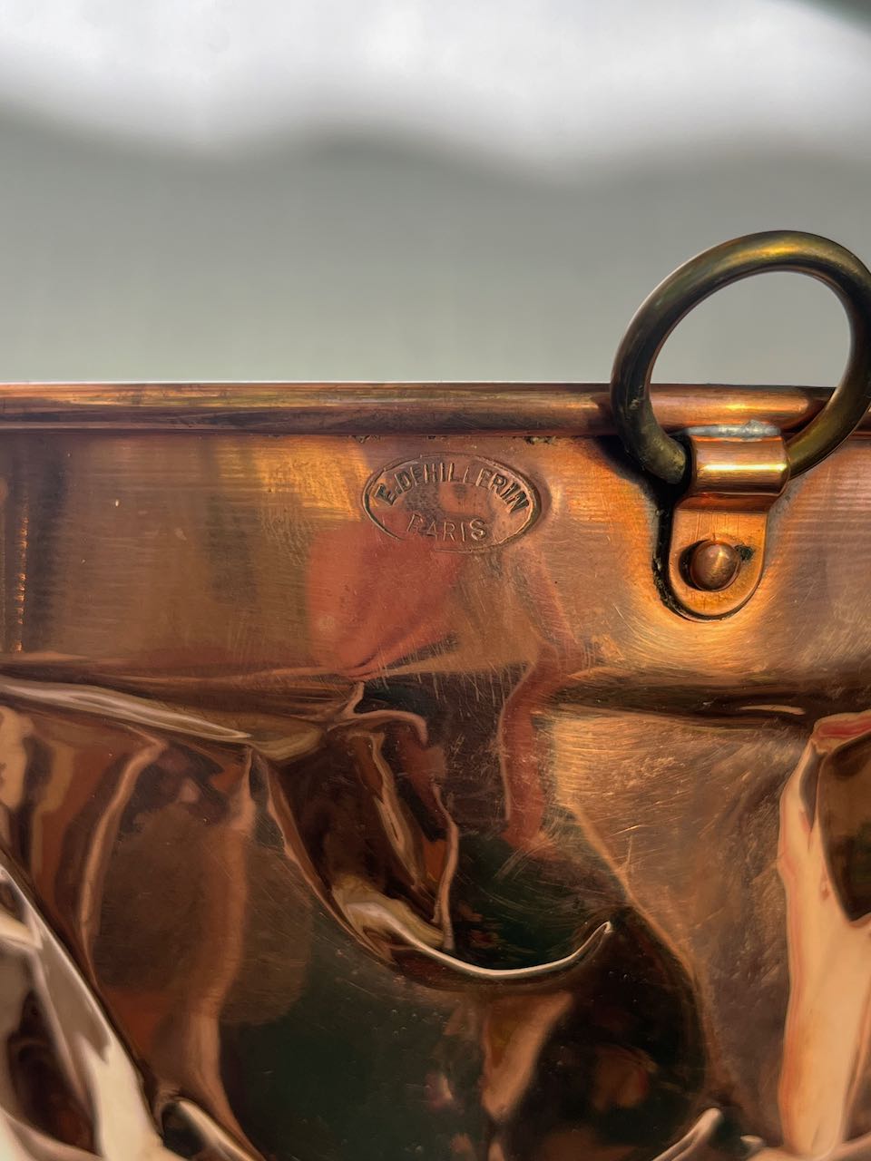 fa584 2 Copper jelly moulds from the famous Dehilliren company from Paris, stamped