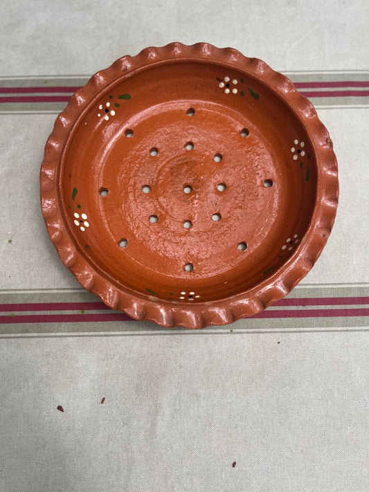 fa596 Terracotta handpainted pie dish
