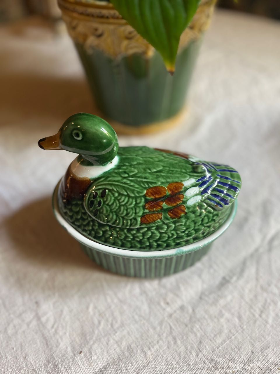 fa565 Small Green Duck turee for Pate