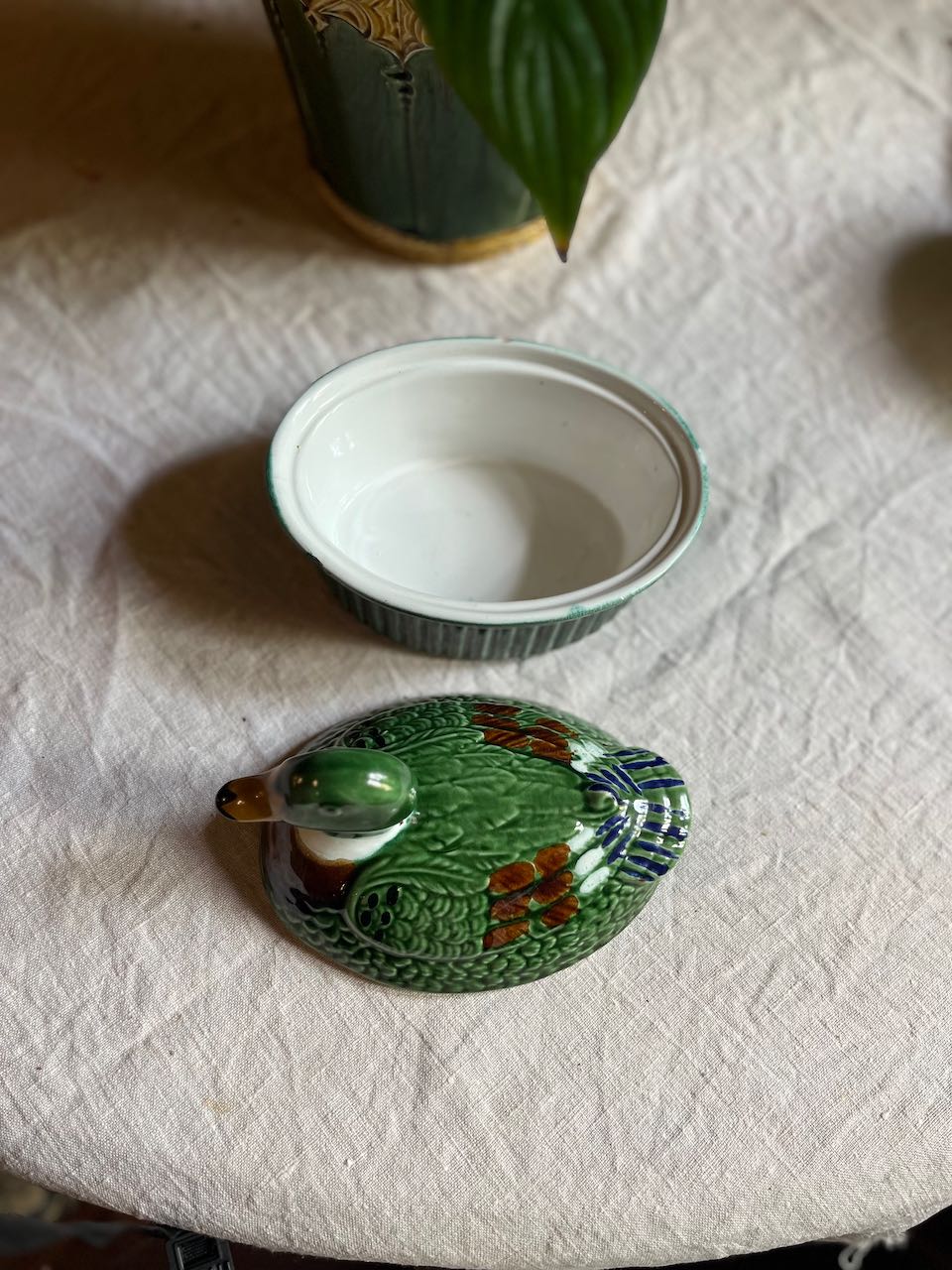 fa565 Small Green Duck turee for Pate