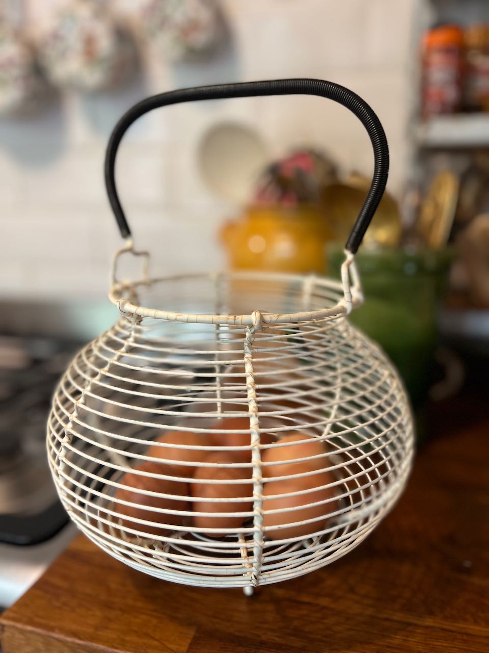 fa603 French vintage egg holder from the 50's