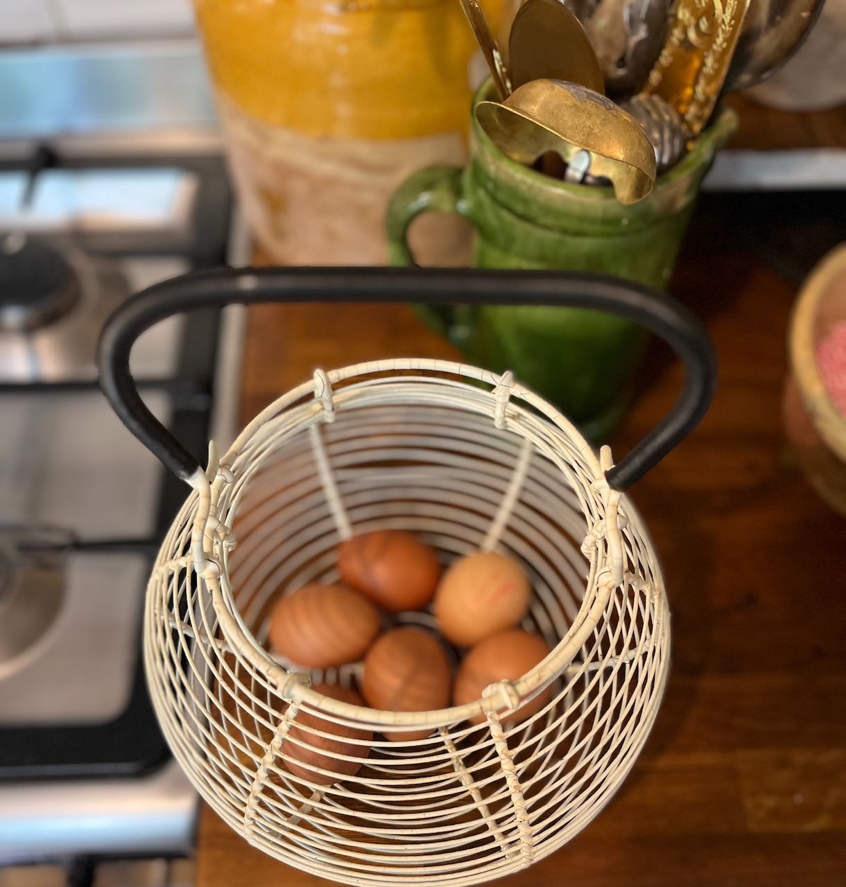 fa603 French vintage egg holder from the 50's