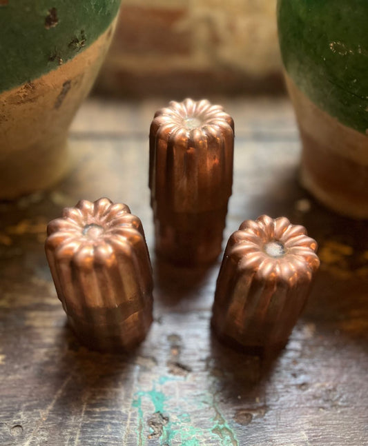 fa642 Beautiful Copper Canelles mould, each