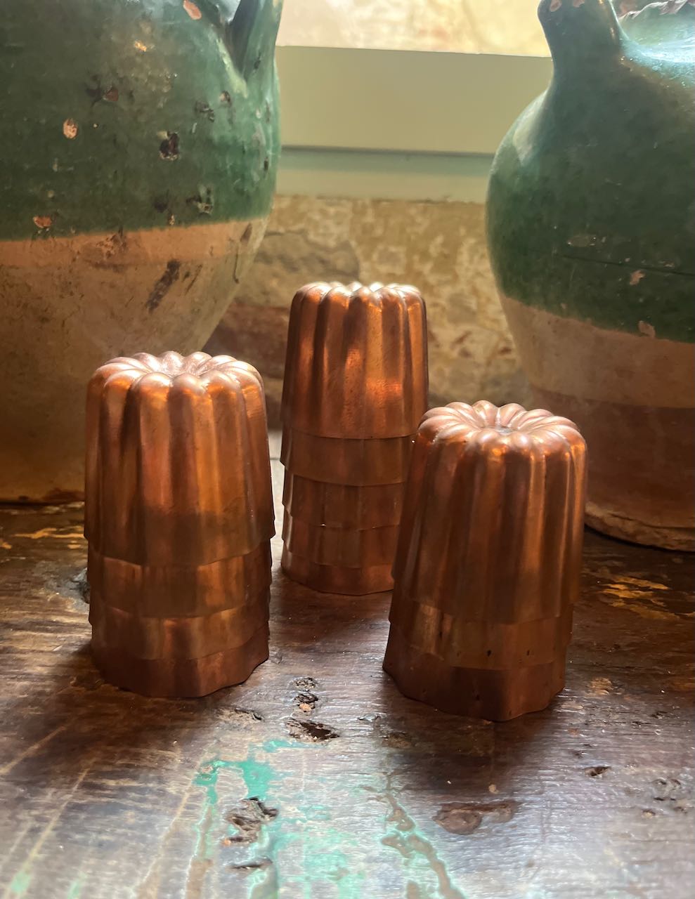 fa642 Beautiful Copper Canelles mould, each