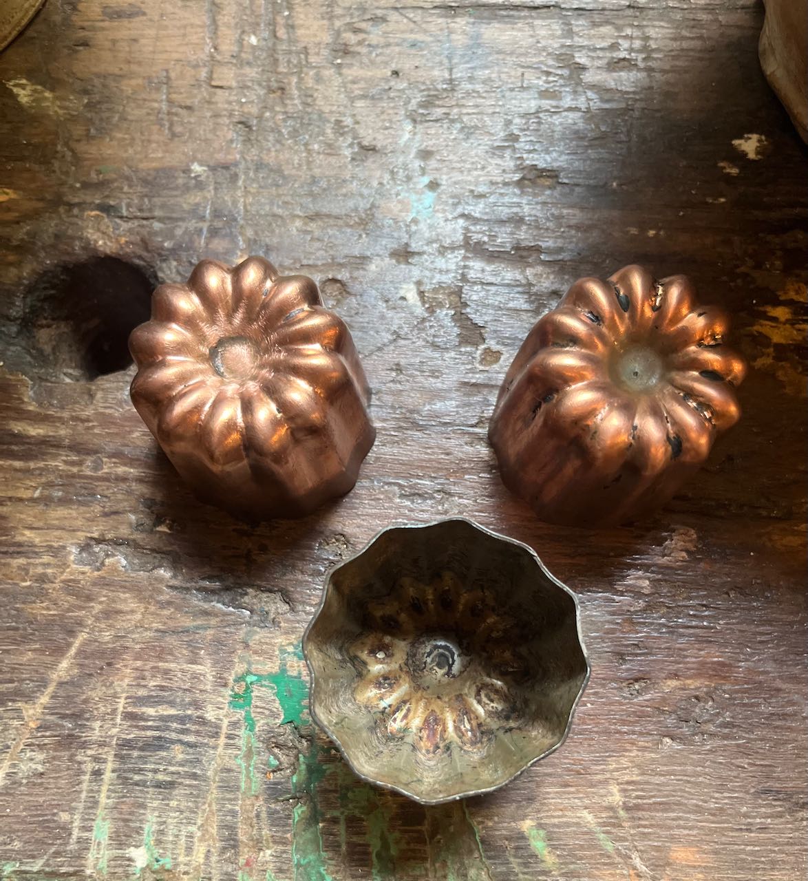 fa642 Beautiful Copper Canelles mould, each