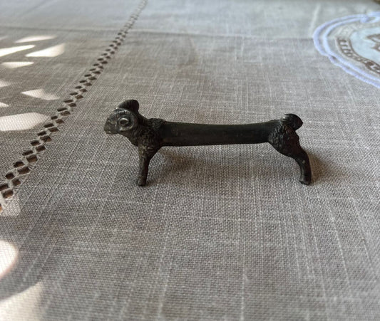 fa641 French vintage Pewter spoon rests