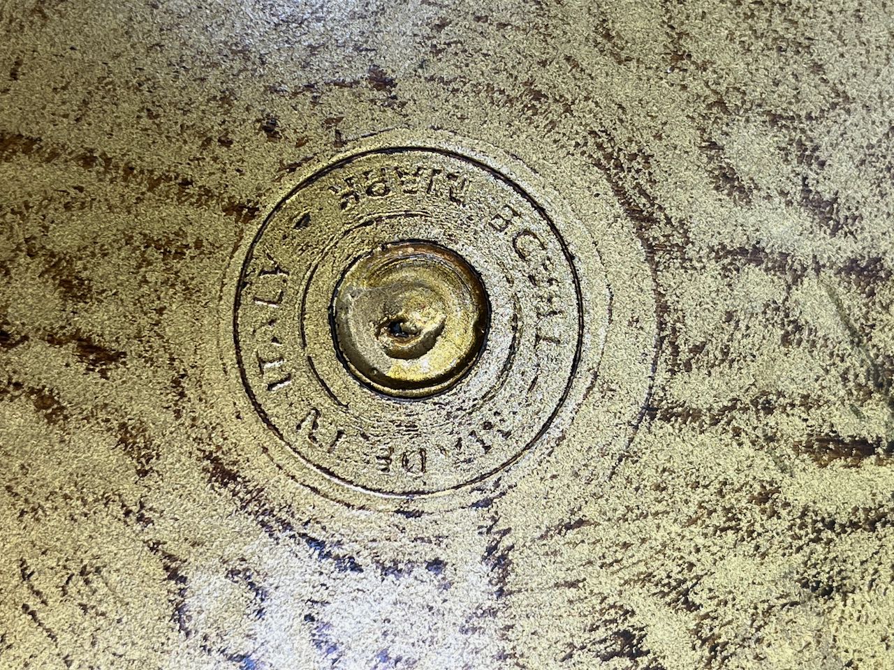 fa647 Italian vintage  gold tray, resin