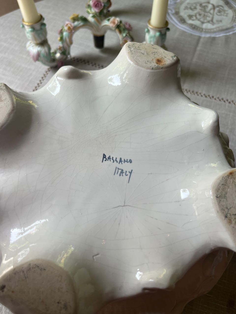 fa656 Italian vintage pot plant holder