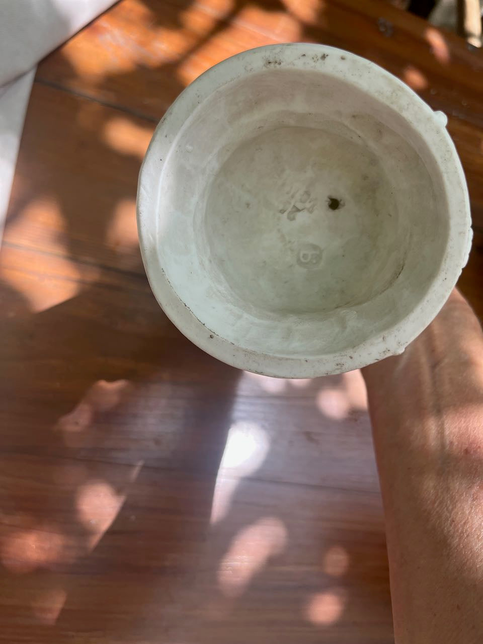 fa687 Large beautiful plaster statue of madonna ,with plinth. French