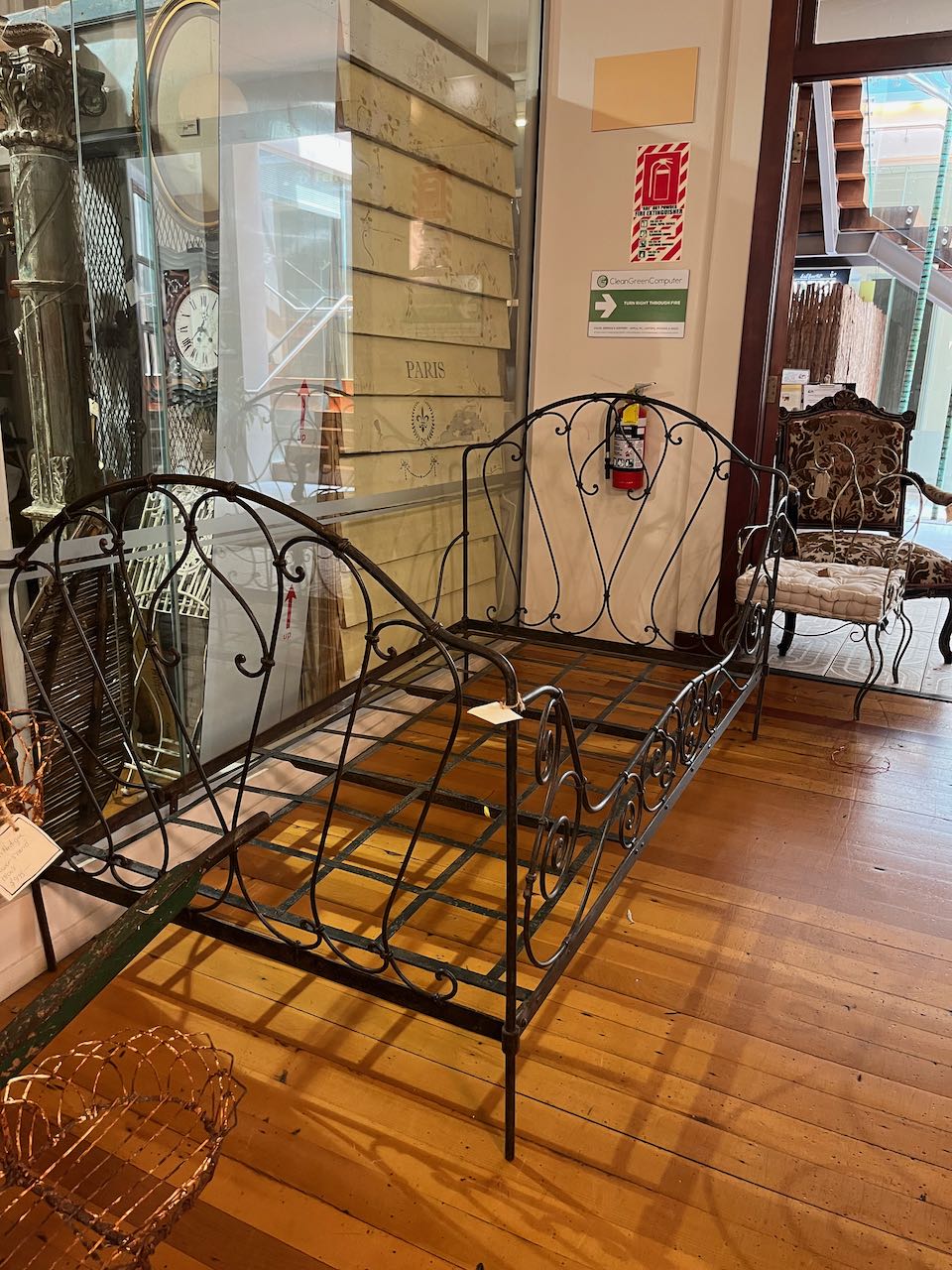 fa3611 French metal campaign bed