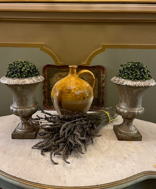 fa4565  French antique metal table urn