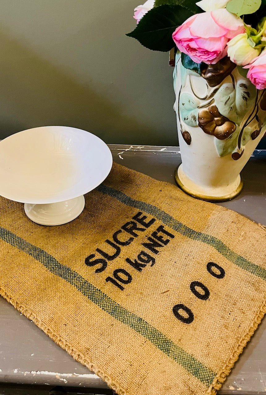 fa4549 Vintage french military sack, sucre (sugar)