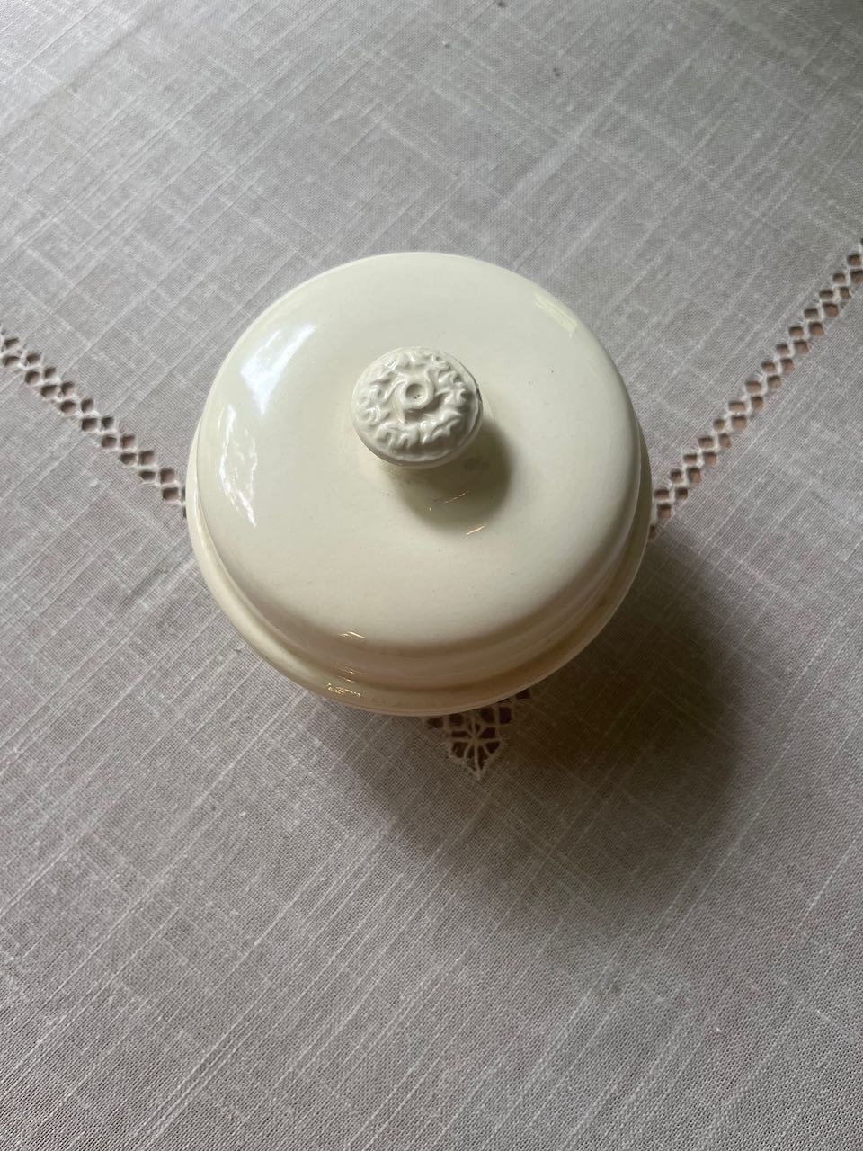 fa731 Rare ceramic french pate container