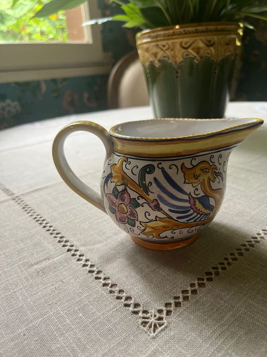 fa744 Handpainted italian jug