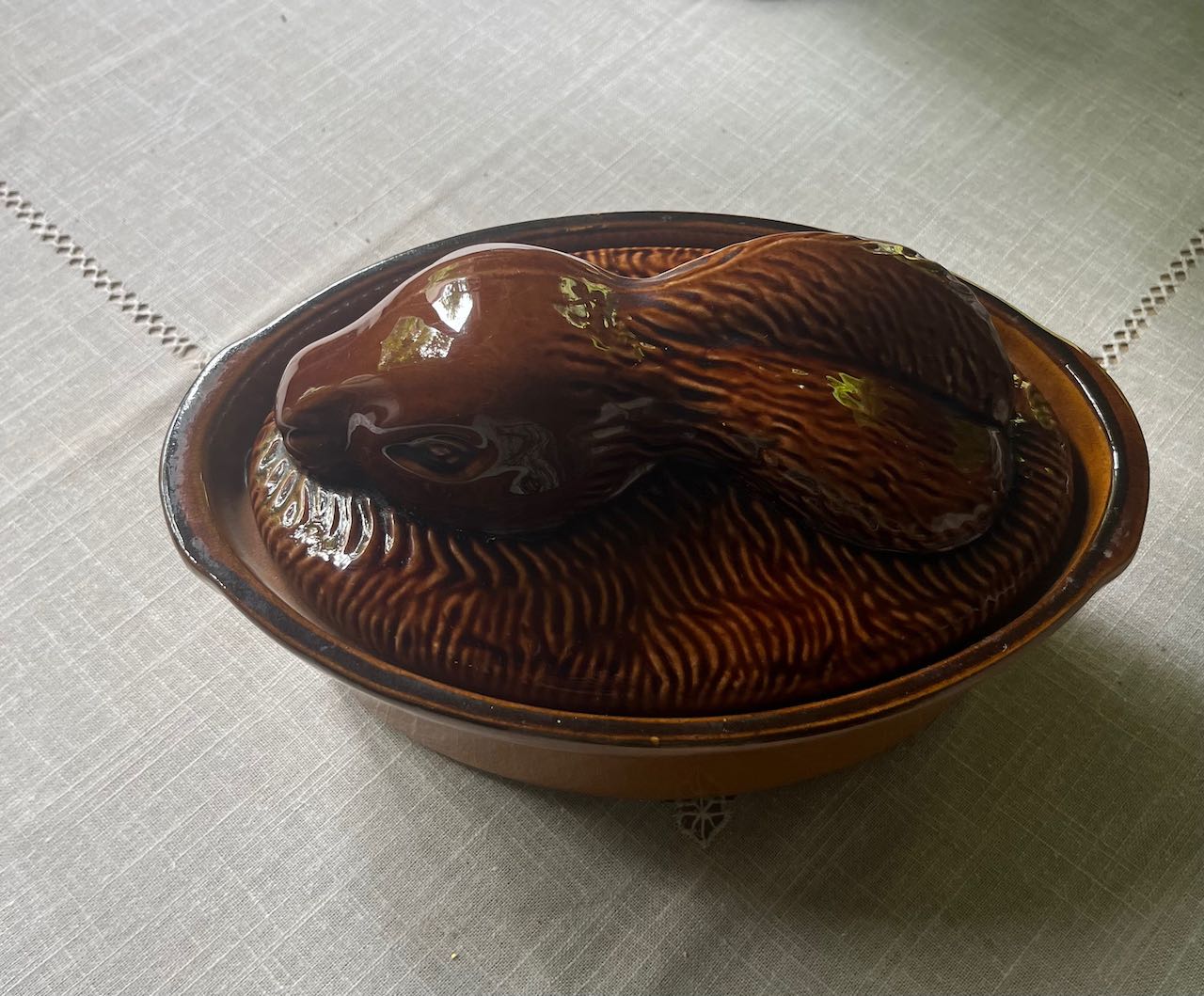 fa708 Rabbit Tureen, french vintage