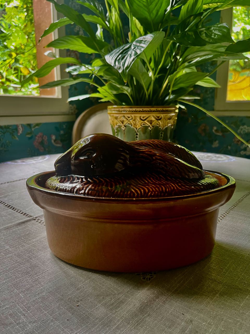 fa708 Rabbit Tureen, french vintage