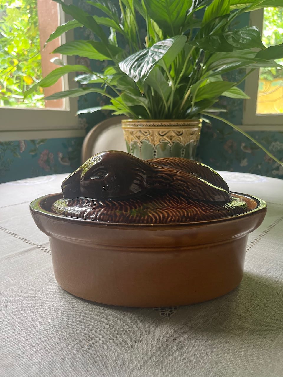 fa708 Rabbit Tureen, french vintage