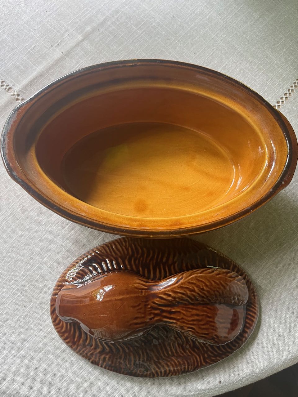 fa708 Rabbit Tureen, french vintage