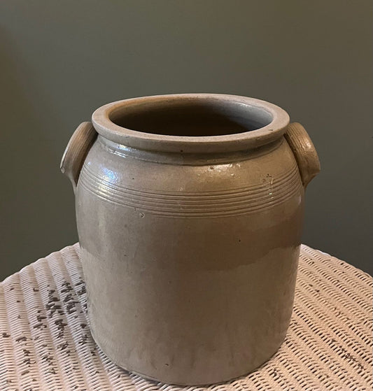 fa703 Antique French ceramic confit pot