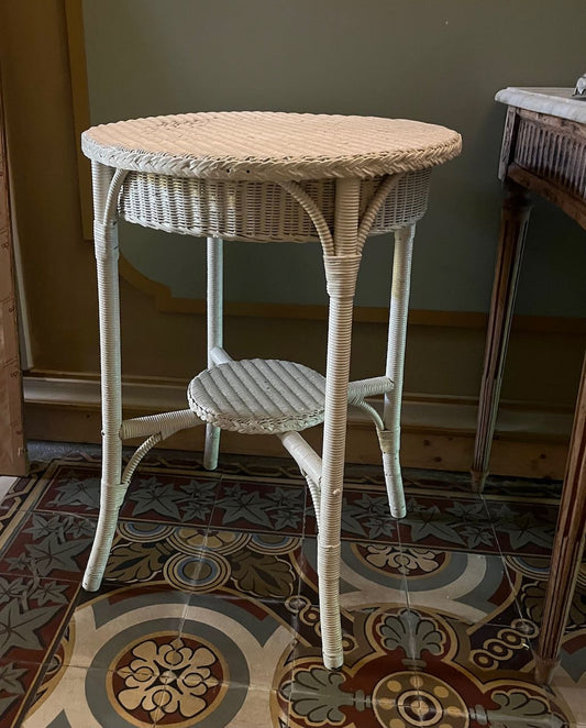 fa751 Vintage French cane side table