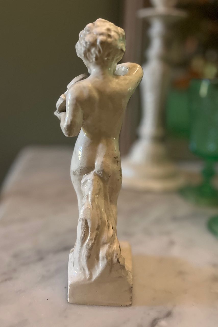 fa713 Handbuilt Cherub playing violin, Vintage, Italy