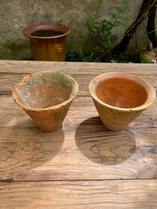 fa4602 French Vintage pine Resin collecting pots