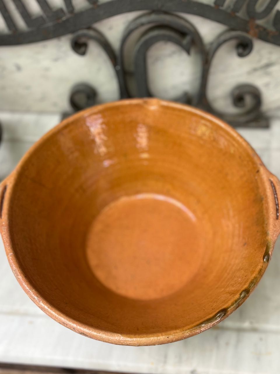 fa758 Medium/lg french vintage cheese making bowl