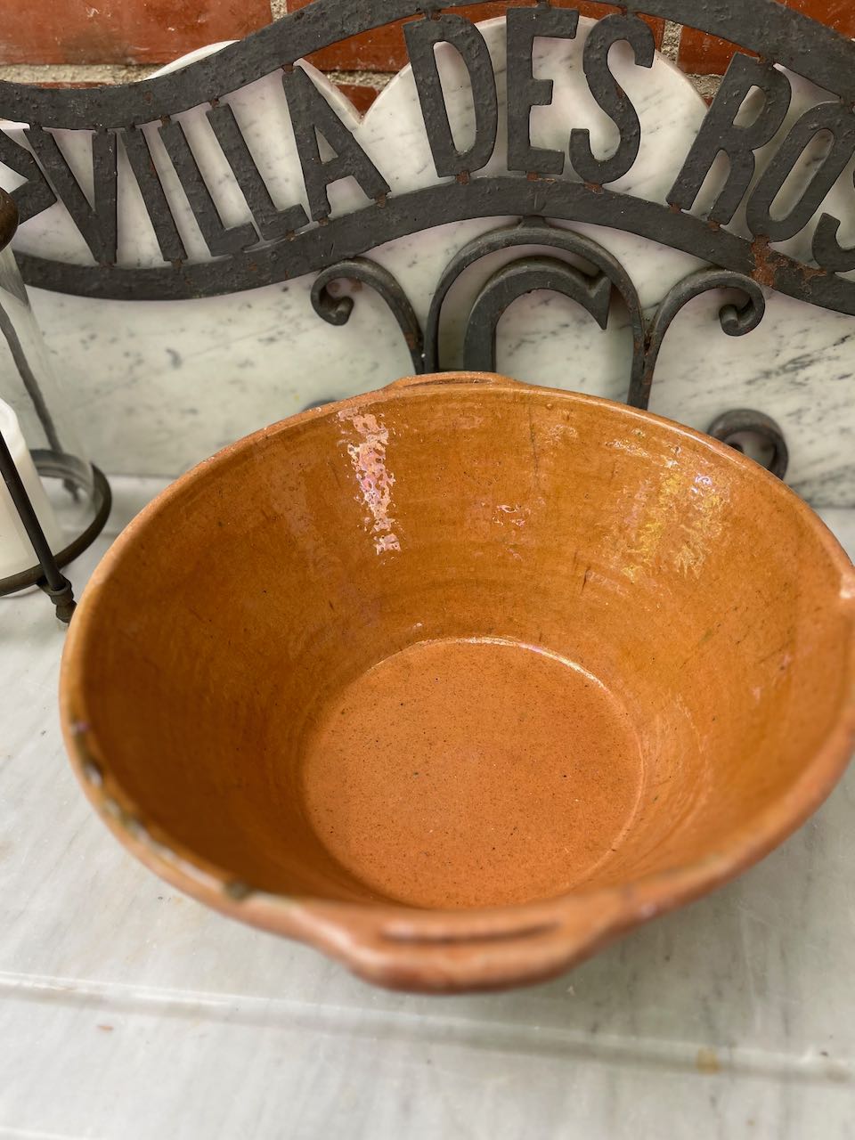 fa758 Medium/lg french vintage cheese making bowl