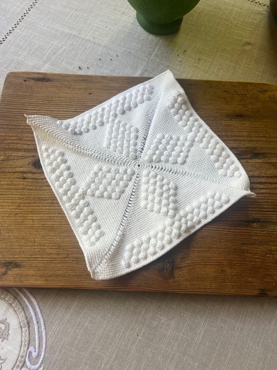 fa783 Cotton hand made french vintage hot plate cloths