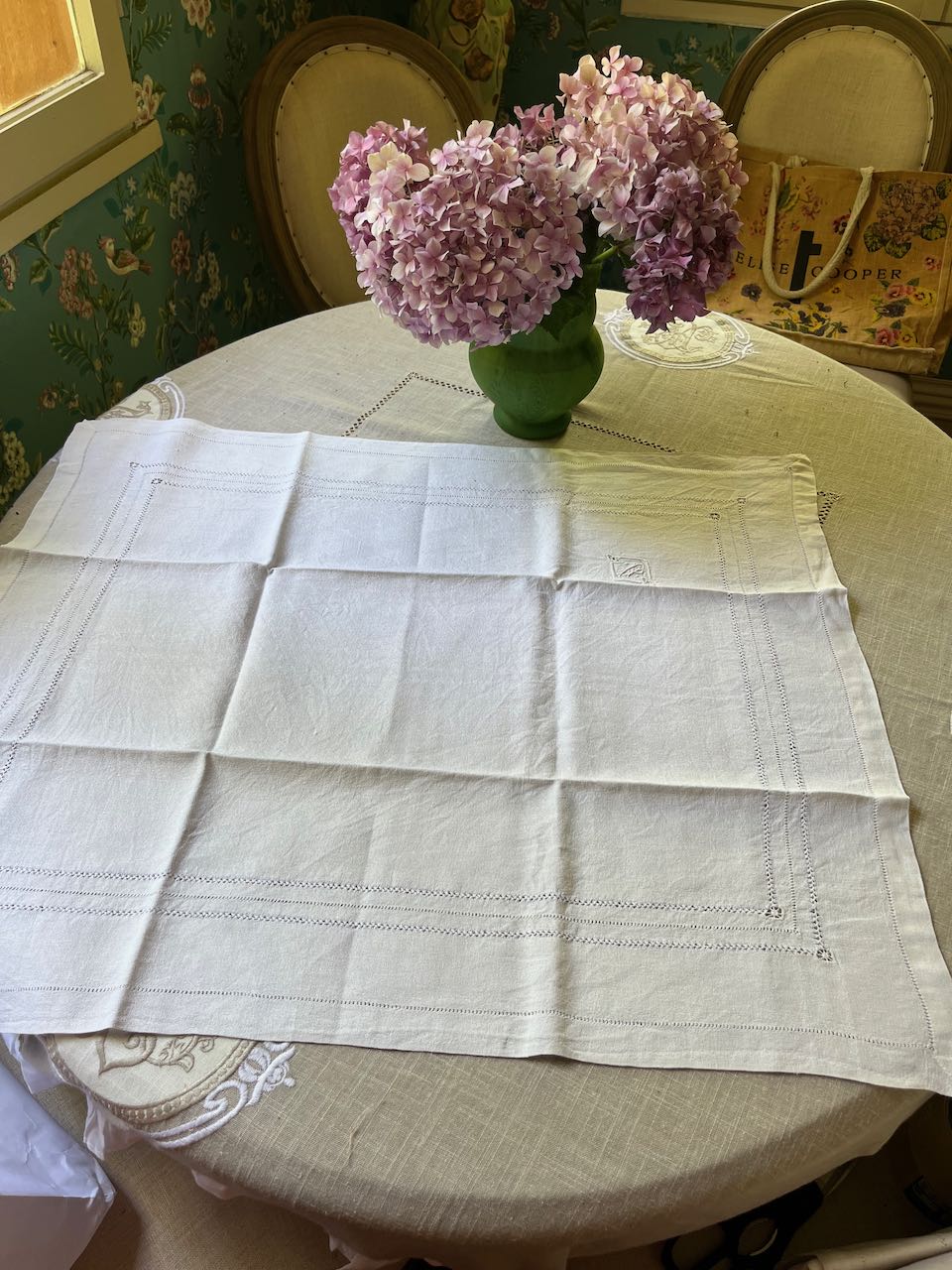 fa774 French antique serviettes, set 6