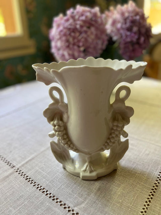 fa770 White porcelain Wedding day vase.