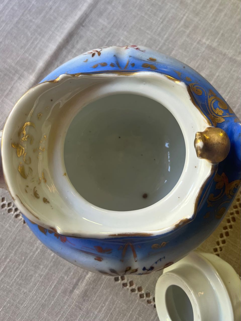 fa773 QuirkyFrench antique t-pot ,