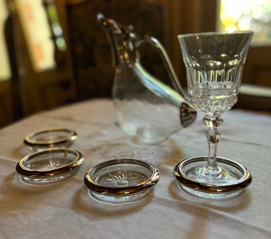 fa789 Wine or wine bottle coaster , silver plate